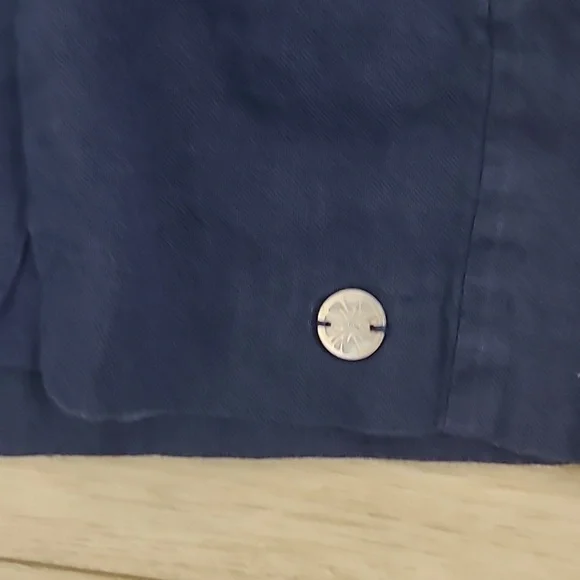 Lilly Pulitzer Dark Blue Linen Shorts Xxs - Picture 2 of 5